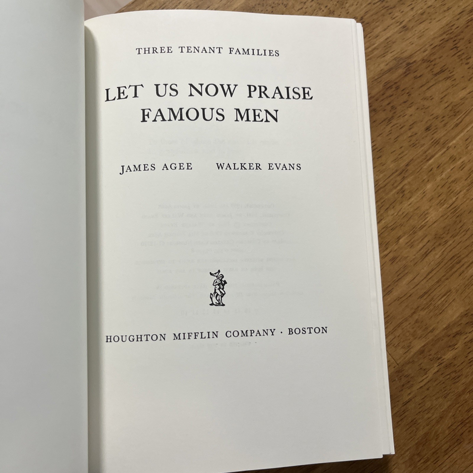 Let Us Now Praise Famous Men J. Agee and Walker Evans 1969, Rare Edition