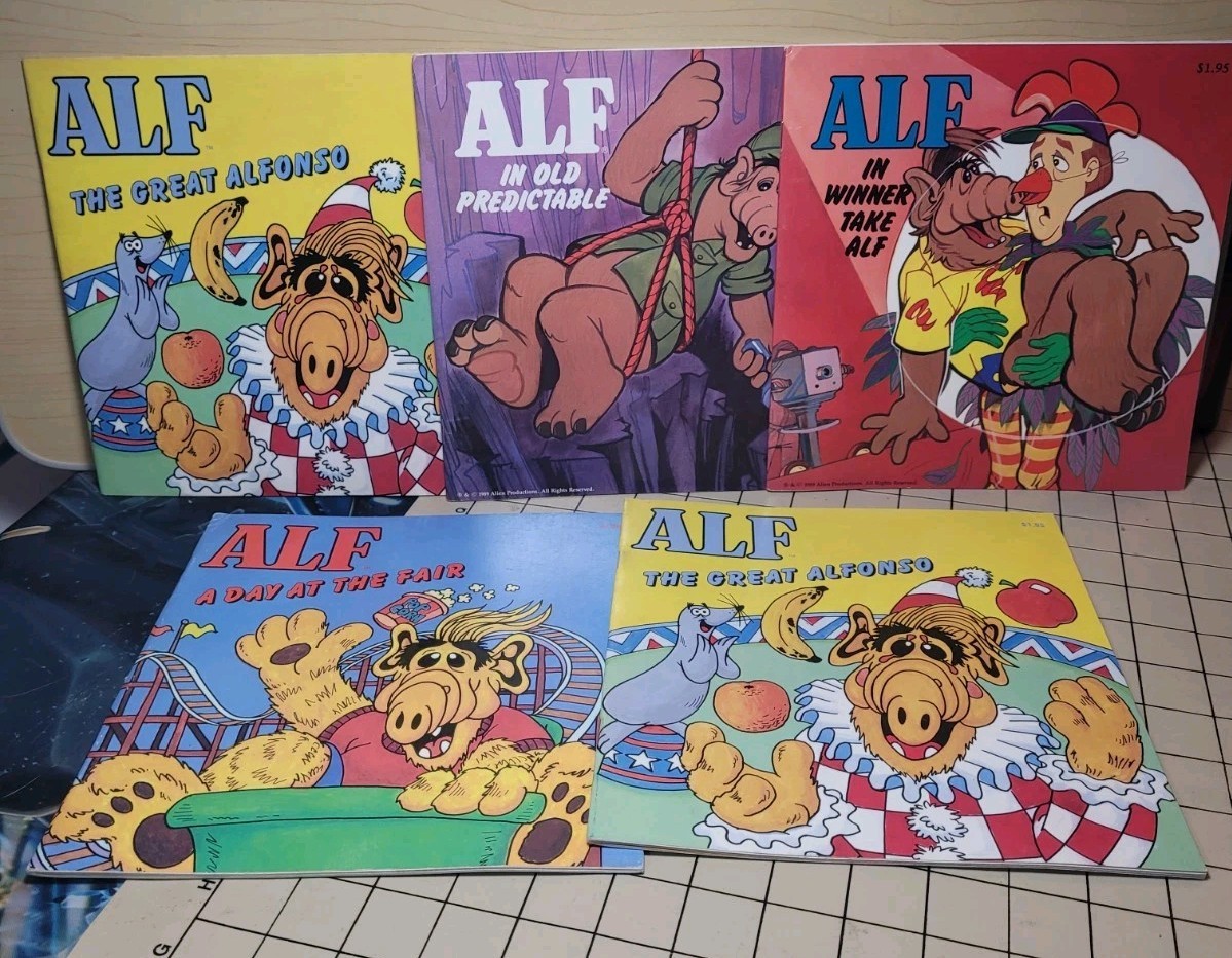 VTG 1980s ALF BOOK PB Comedy/Sci-Fi COLLECTION BOOKs ~ LOT OF 5 Alien New Movie?