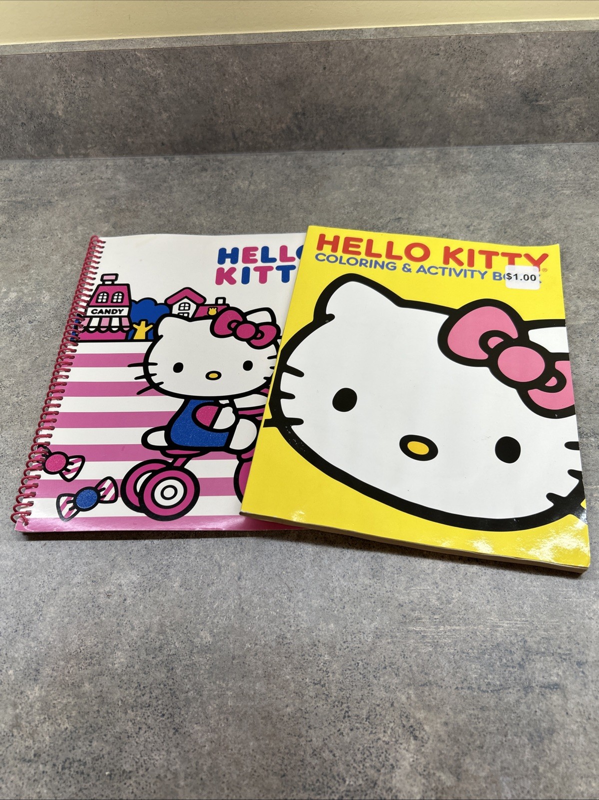 Sanrio Hello Kitty Set Of 2 Coloring & Activity Book And Spiral Notebook New