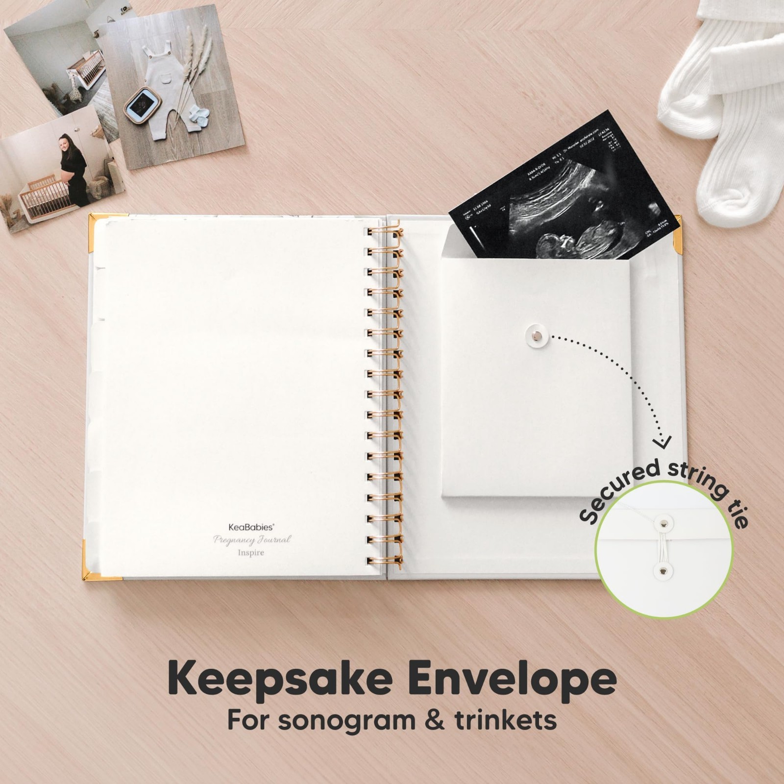 Pregnancy Journal for First Time Moms – 90 Pages Hardcover Memory Book, Cute Kee