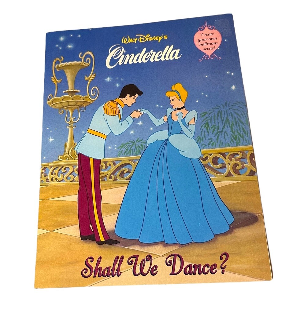 Vintage Disney Cinderella Shall We Dance Press Out Ballroom Scene Book New