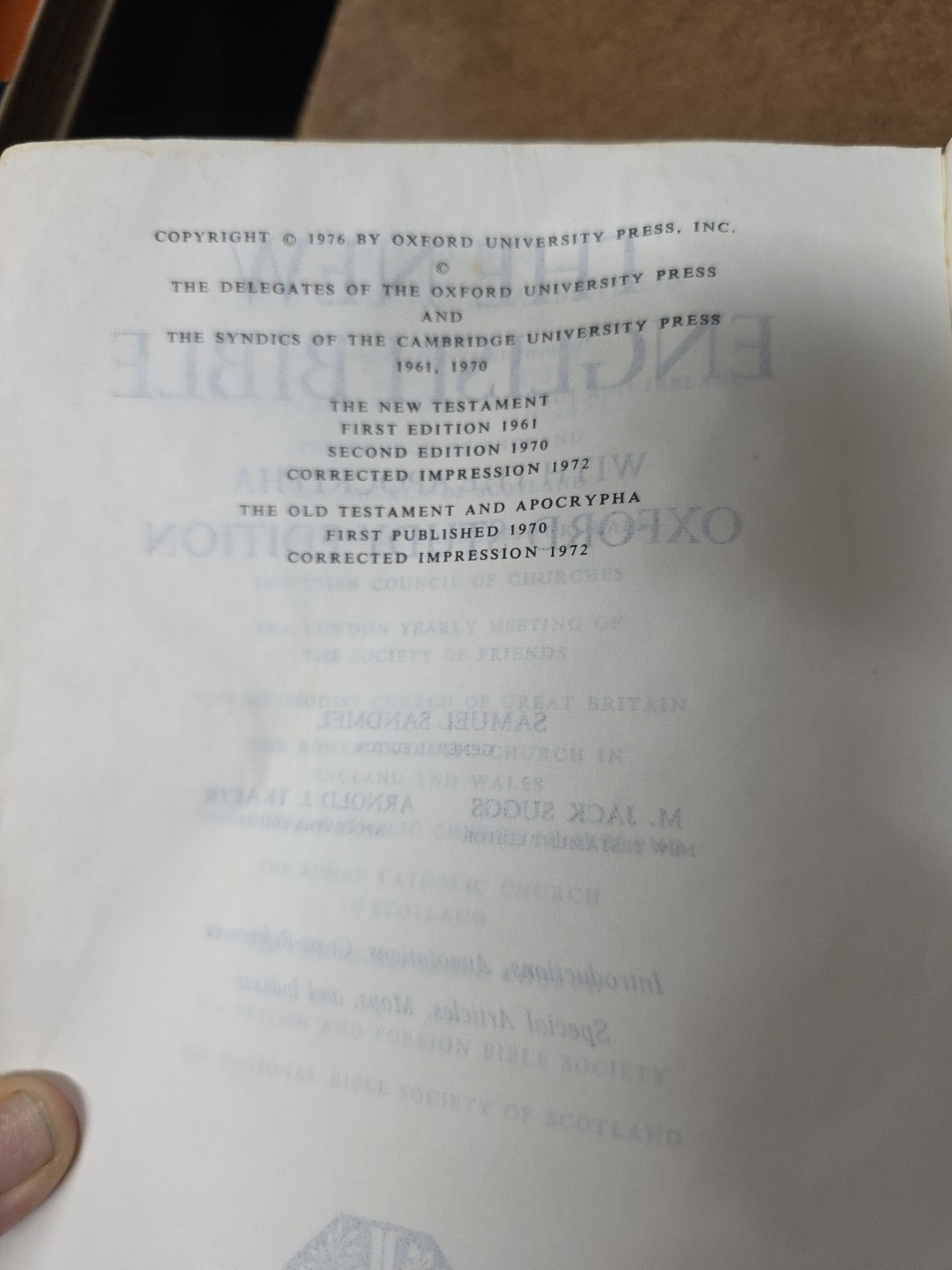 The New English Bible With the Apocrypha Oxford Study Edition
