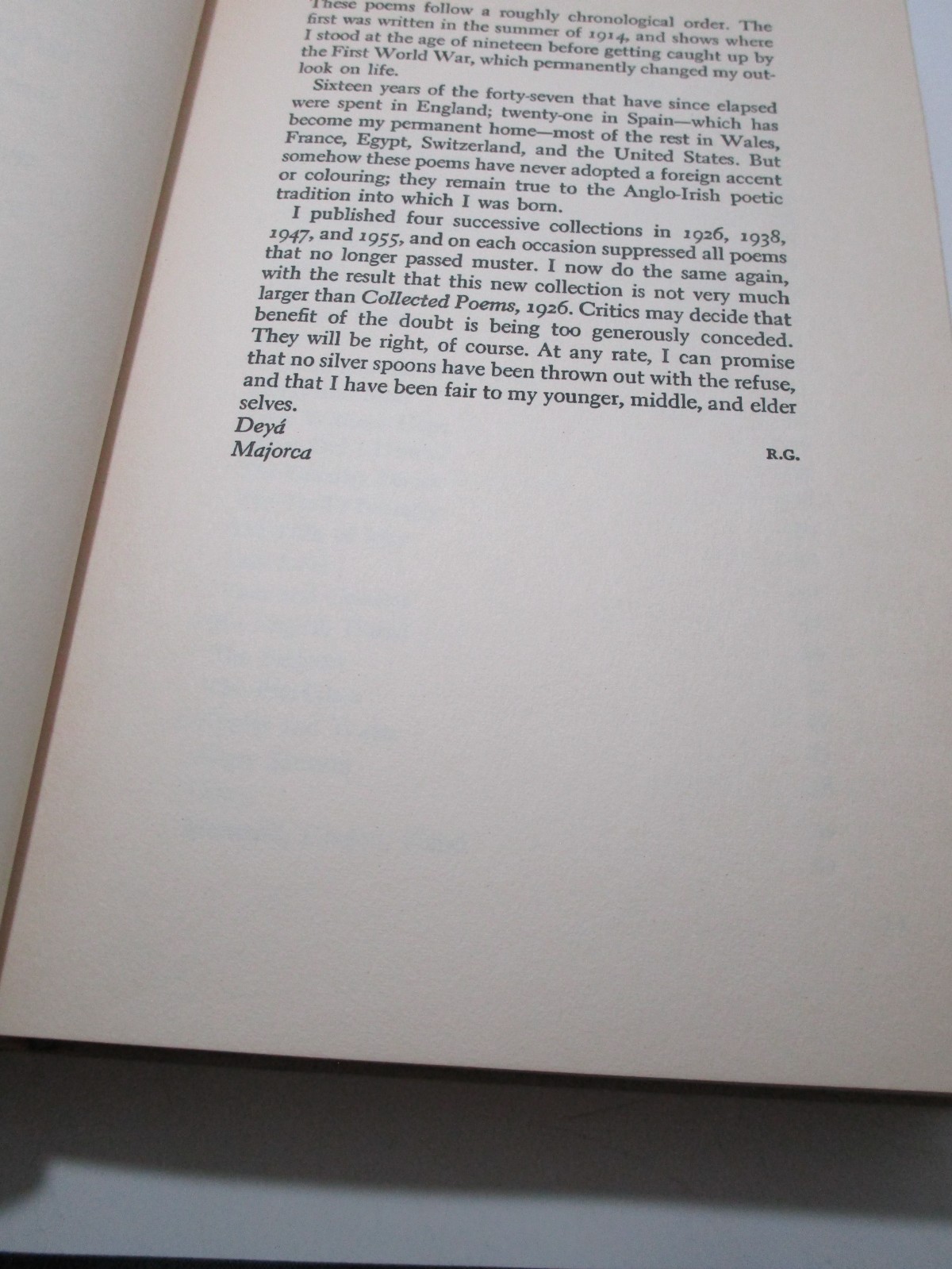 Collected Poems by Robert Graves, 1961, Hardcover, 1st US Edition
