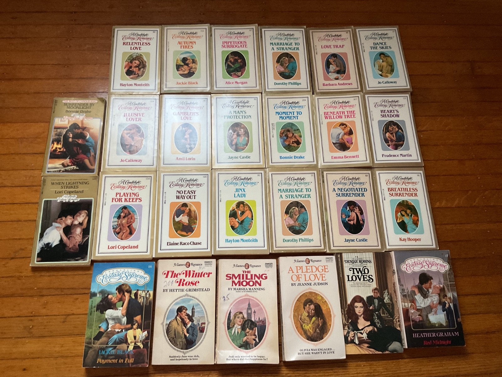 Lot of 26 Romance- mixed authors- paperback books. Pre-owned