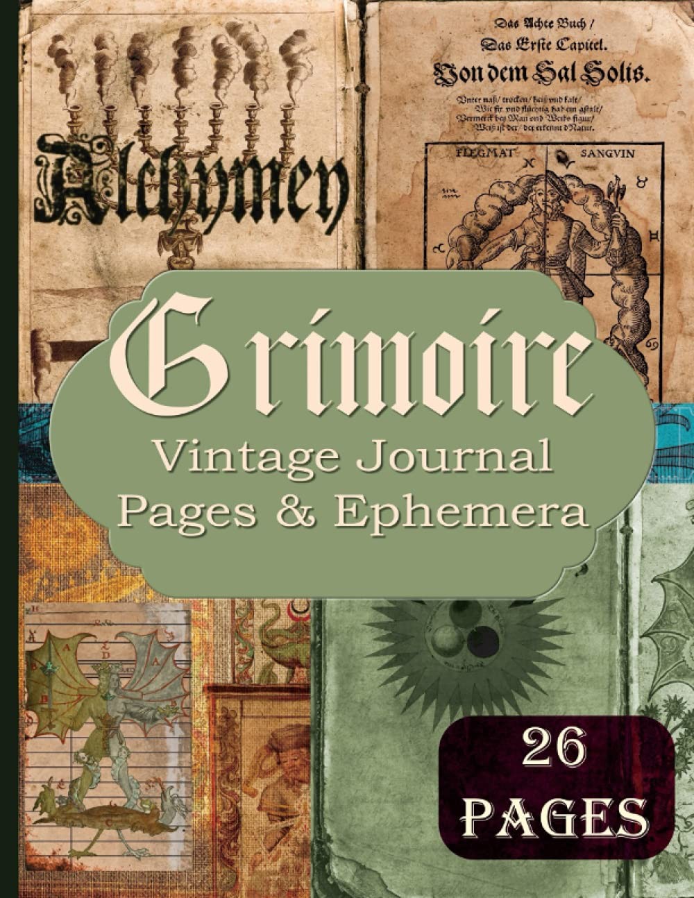 Grimoire Vintage Journal Pages & Ephemera: Alchemy Kit Includes 26 Alchemy P…