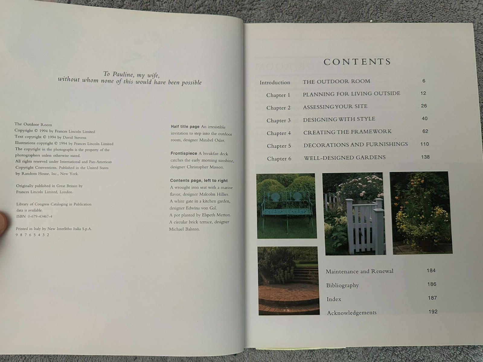 Lot of 2 Bks on Garden Design/History, Gertrude Jekyll plus The Outdoor Room