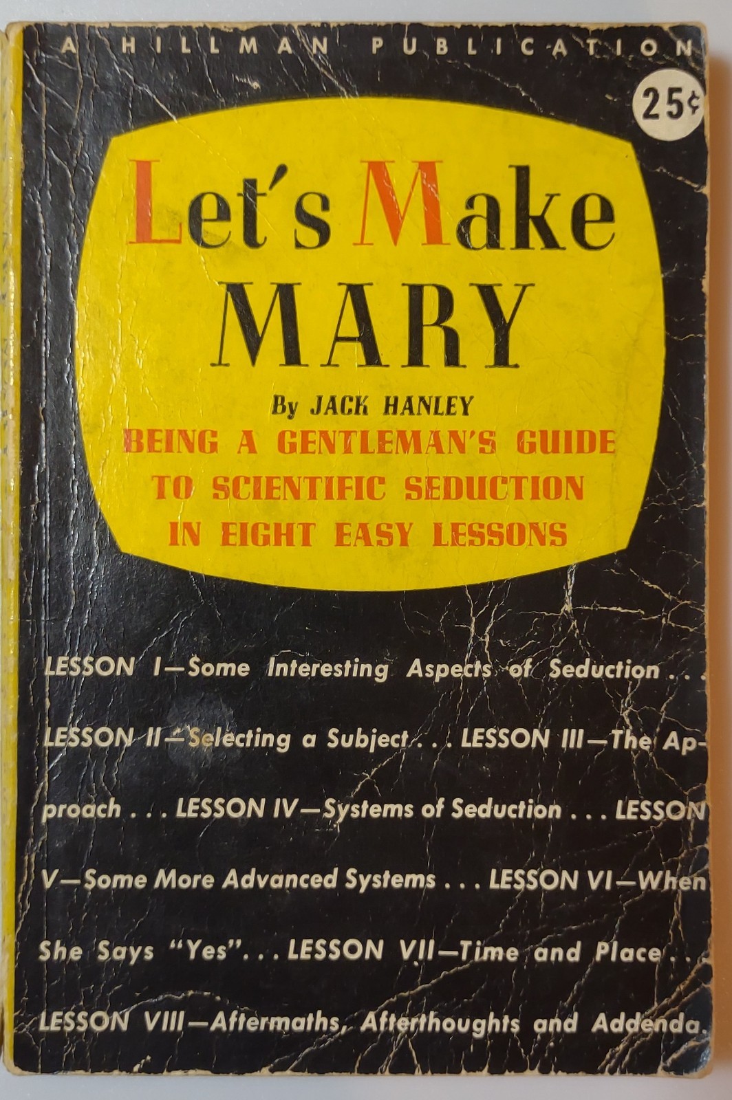 “LET’S MAKE MARY” by JACK HANLEY, 1937, 1ST ED, PB, PULP, SELF-IMPROVEMENT