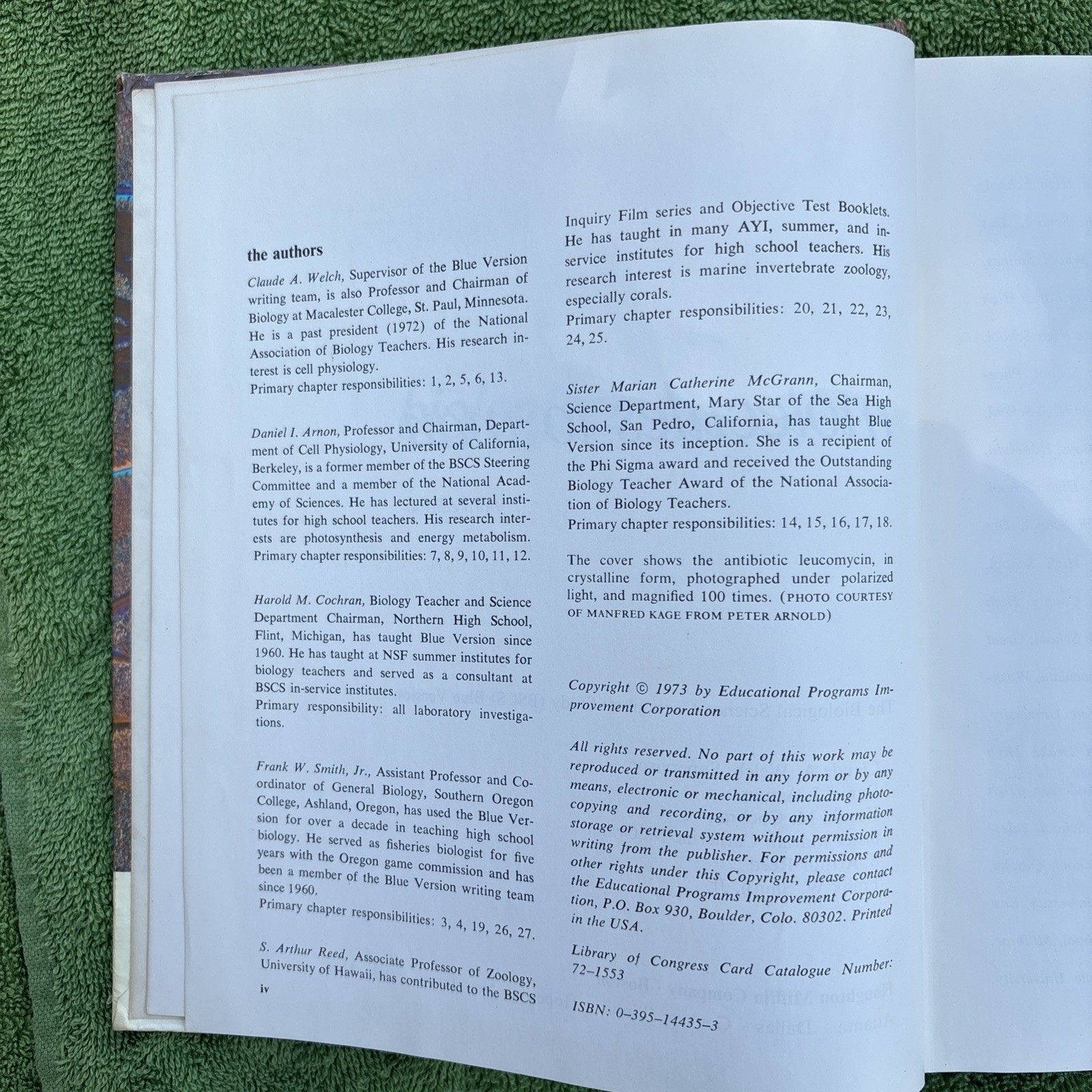 Biological Science Molecules to Man 3rd edition 1973; Educational Programs Inc.