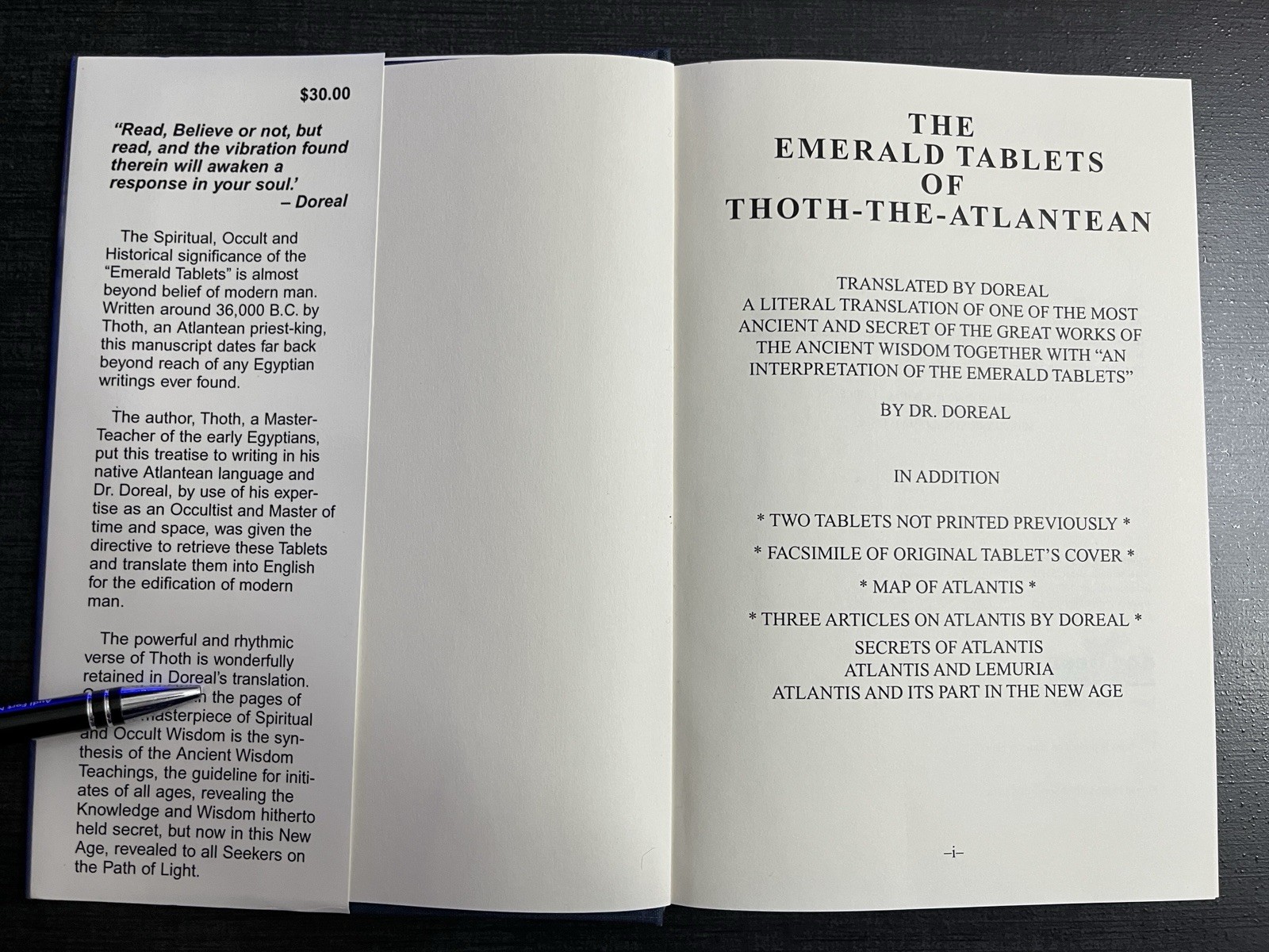 The Emerald Tablets of Thoth-The-Atlantean By Doreal Hardcover