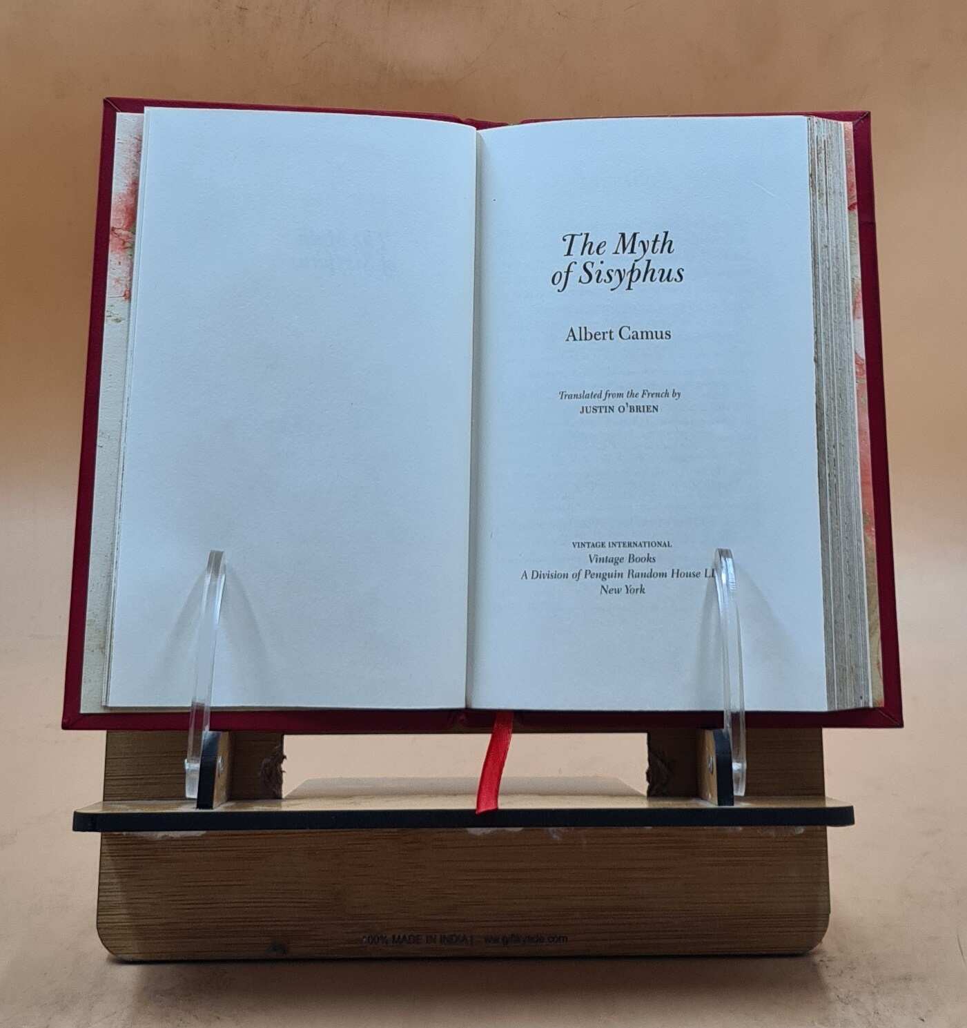 The Myth of Sisyphus by Camus, Albert [PREMIUM LEATHER BOUND]