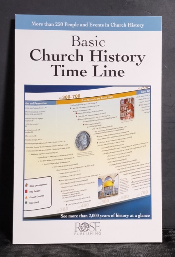 Basic Church History Time Line Rose Publishing Pamphlet 250+ People Events Chris