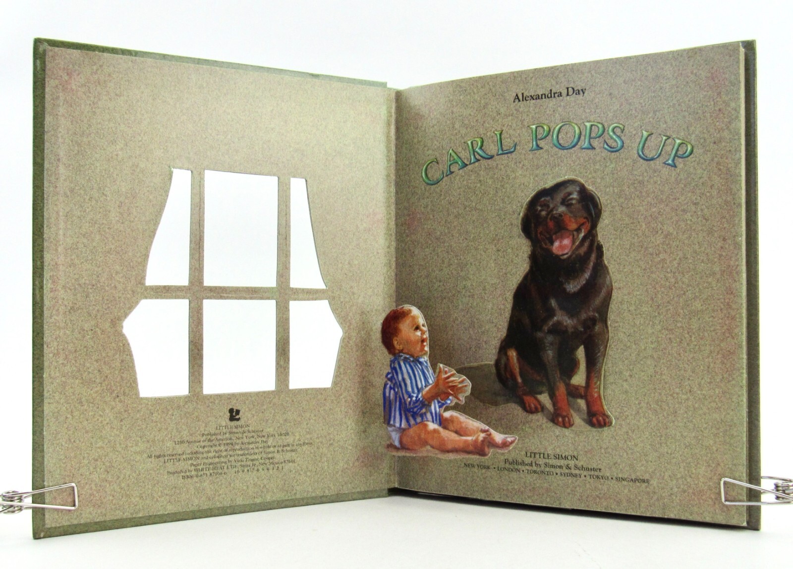 CARL POPS UP Alexandra Day 1994 Little Simon Pop Up Books HB Fine