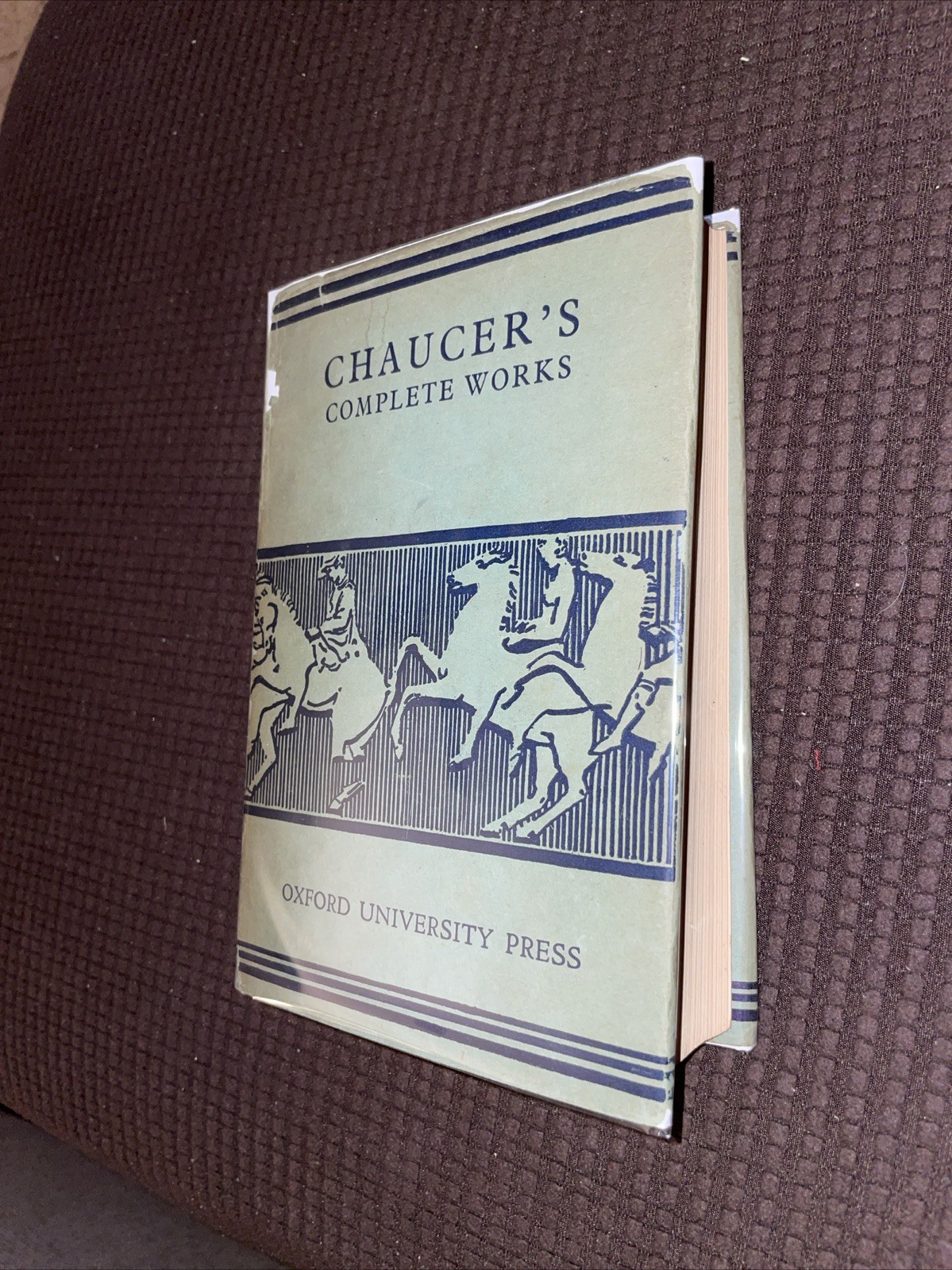 1937 rare DJ – Complete Works of Geoffrey Chaucer HC DJ Oxford University Press