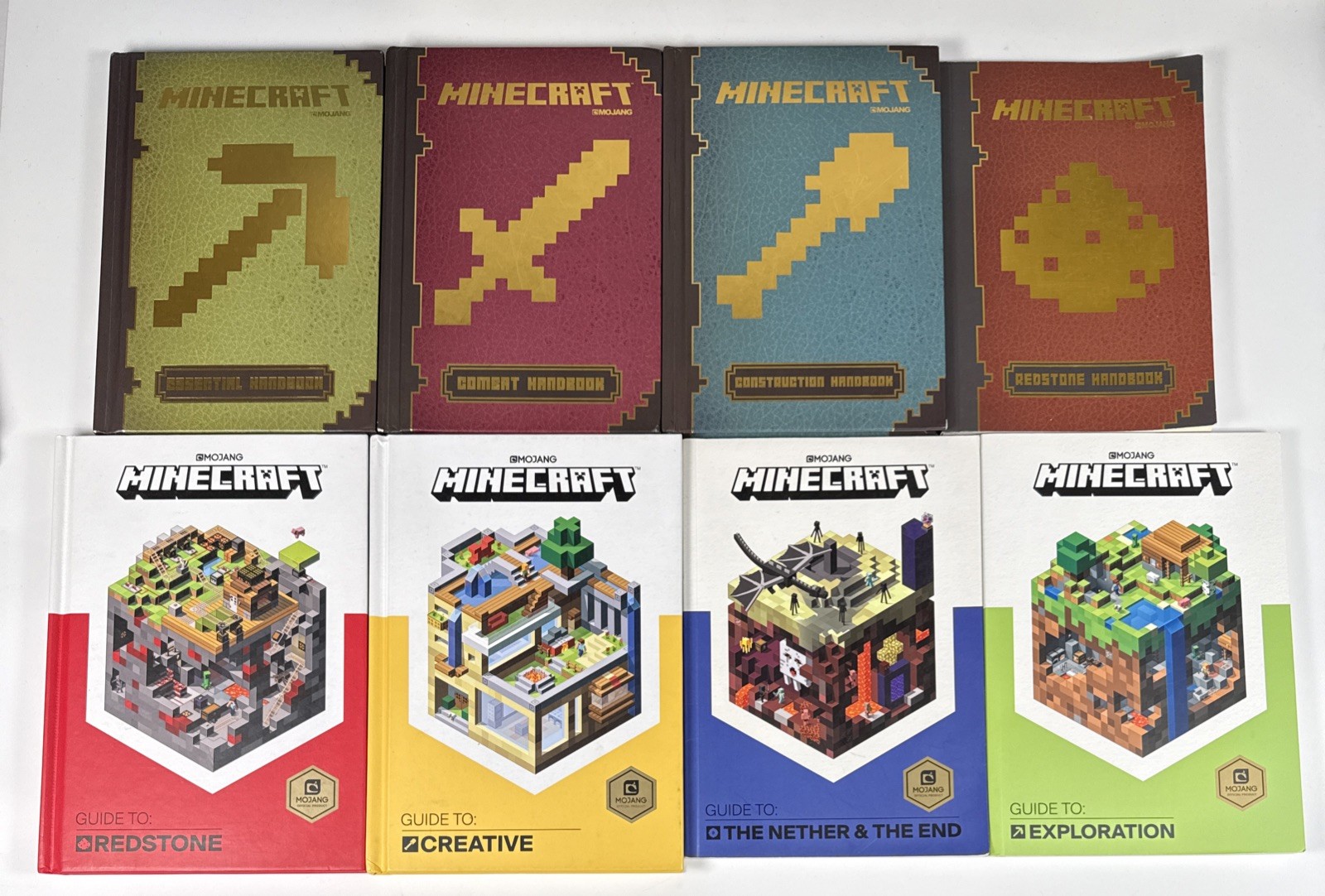 MINECRAFT Books Handbooks and Guides Lot of 8 Hardcover Paperback