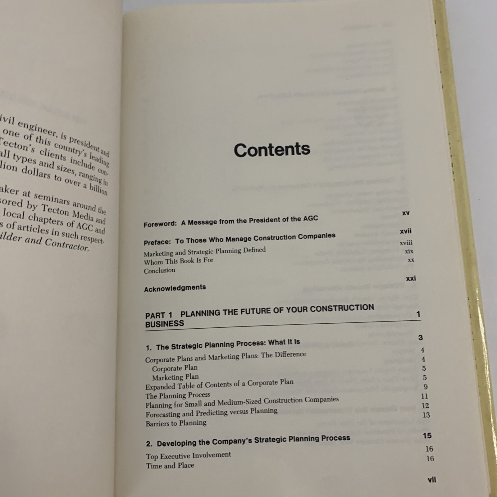 Construction Marketing and Strategic Planning By Wareen Friedman Hardcover 1984