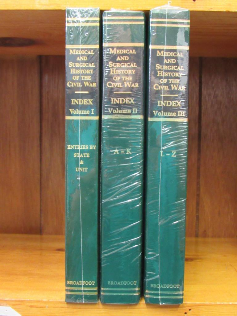 MEDICAL AND SURGICAL HISTORY OF THE CIVIL WAR – THREE VOLUME INDEX – BRAND NEW