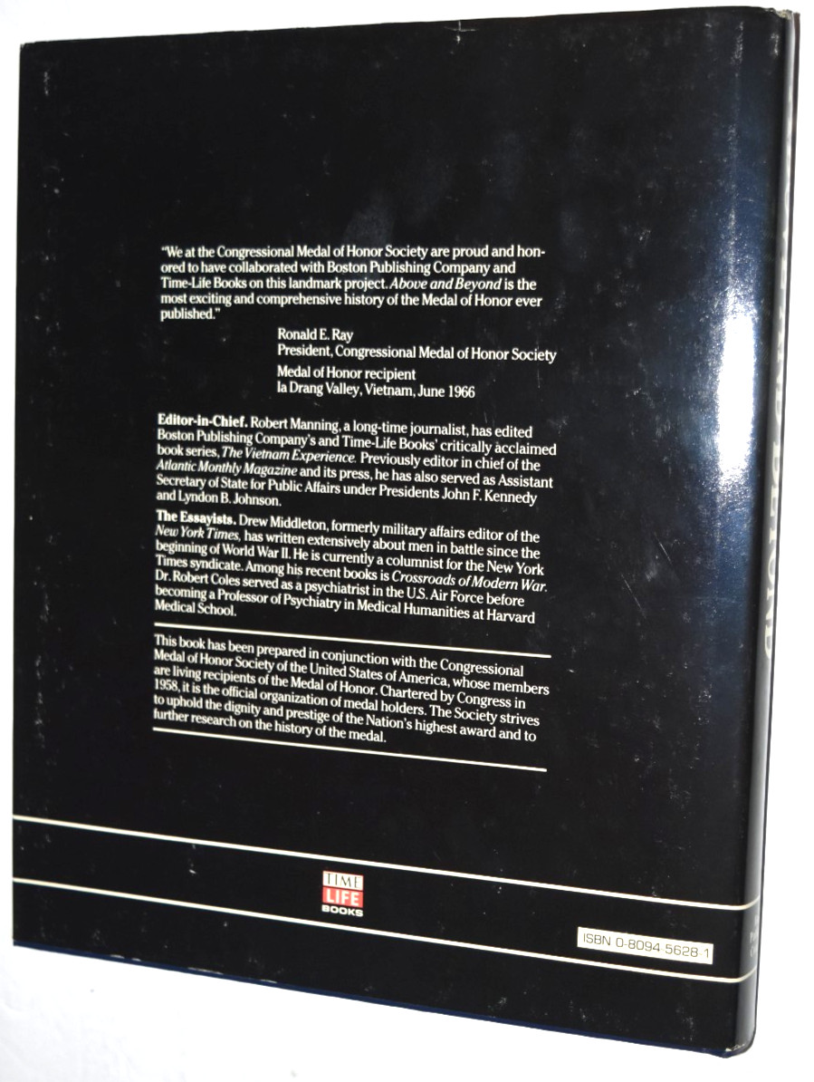 VTG, TIME LIFE BOOK.: “ABOVE and BEYOND – Medal of Honor” 343 Pages (c) 1985 New