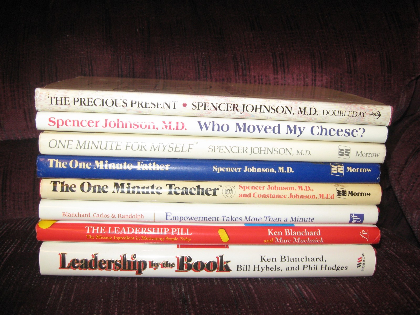 Lot of 8 Self Help Books by Spencer Johnson and Ken Blanchard *(see pictures)