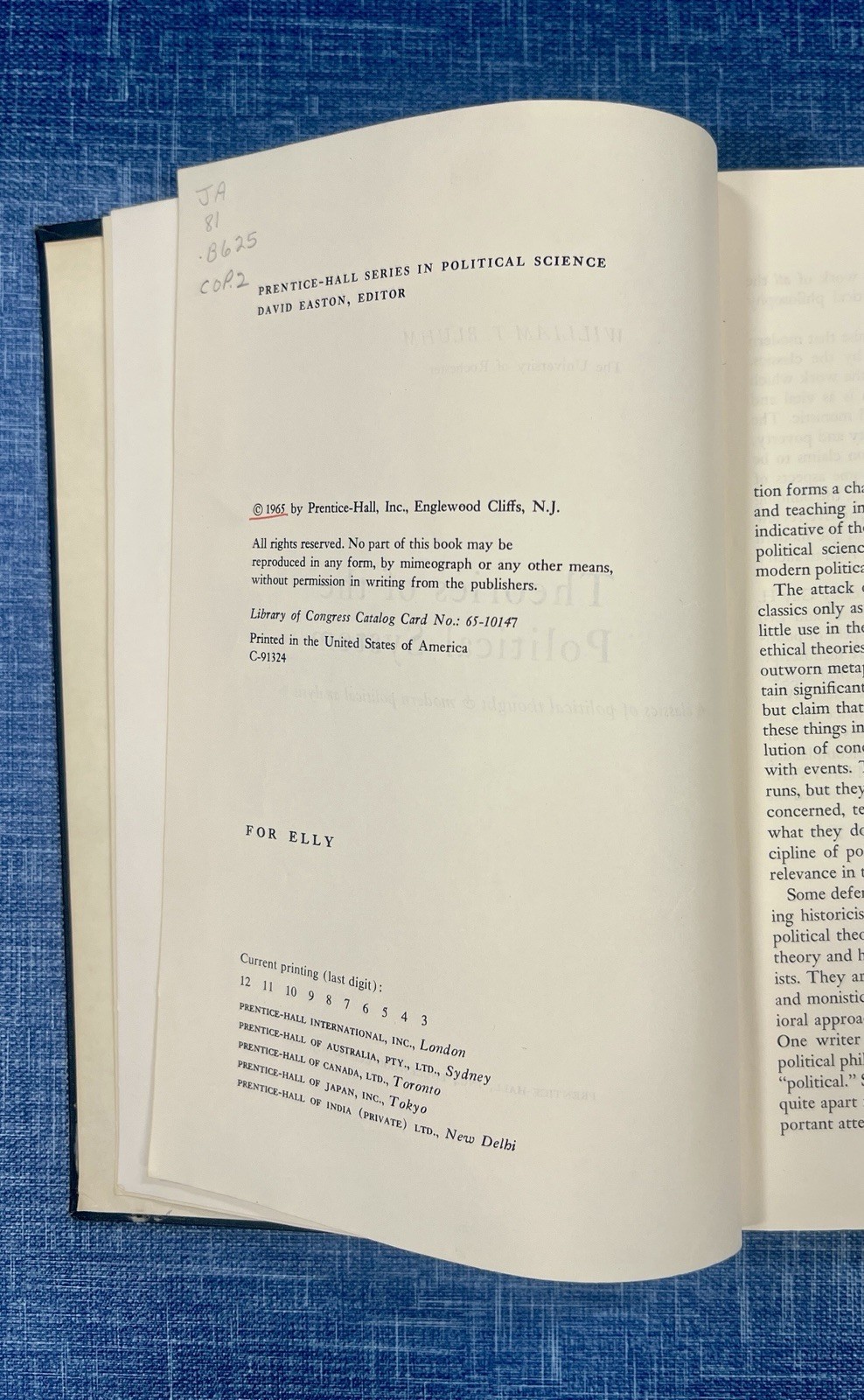 Theories Of The Political Systems By William T. Bluhm