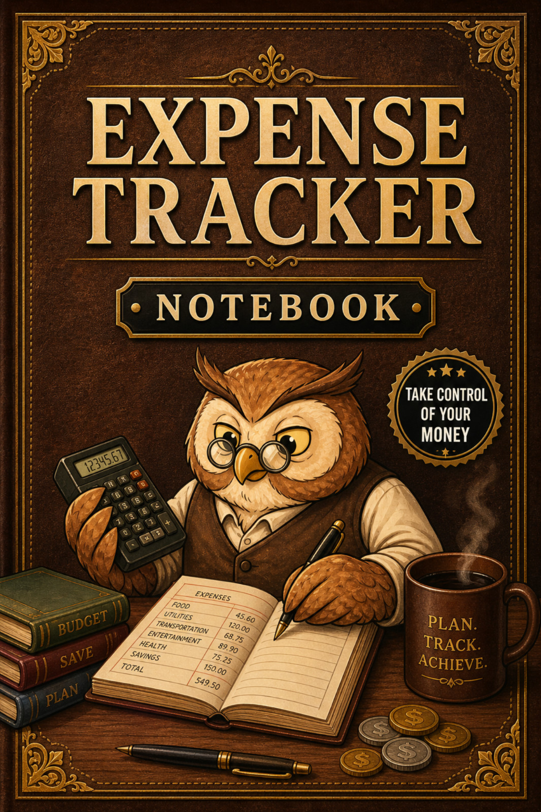 Expense Tracker Organizer Notebook 6 X 9 Paperback 90-pages