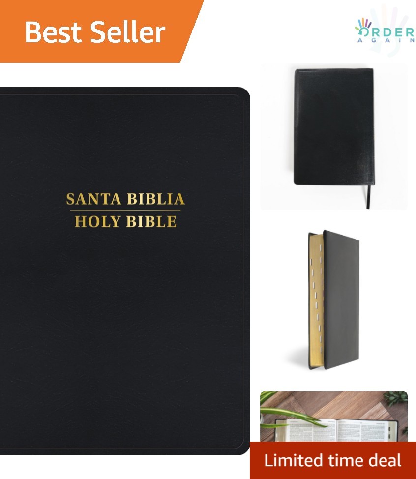 Bilingual Bible Large Print Imitation Leather Spanish English 2024 Edition