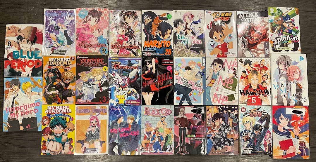 Lot Of 26 Anime/ Manga Books Lot! My Hero Academia, Naruto, Attack on Titan