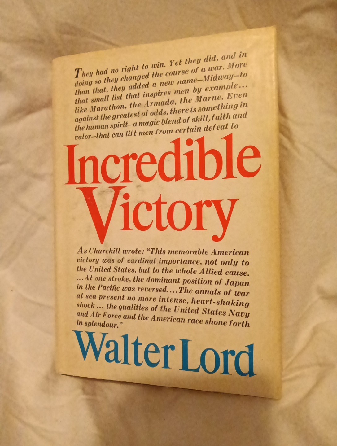 Incredible Victory by Walter Lord 1967 First Edition First Edition HC DJ