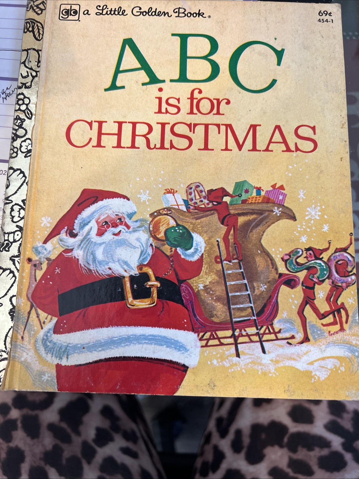 Vintage A Little Golden Book ABC Is For Christmas 454-1 1979 #3964