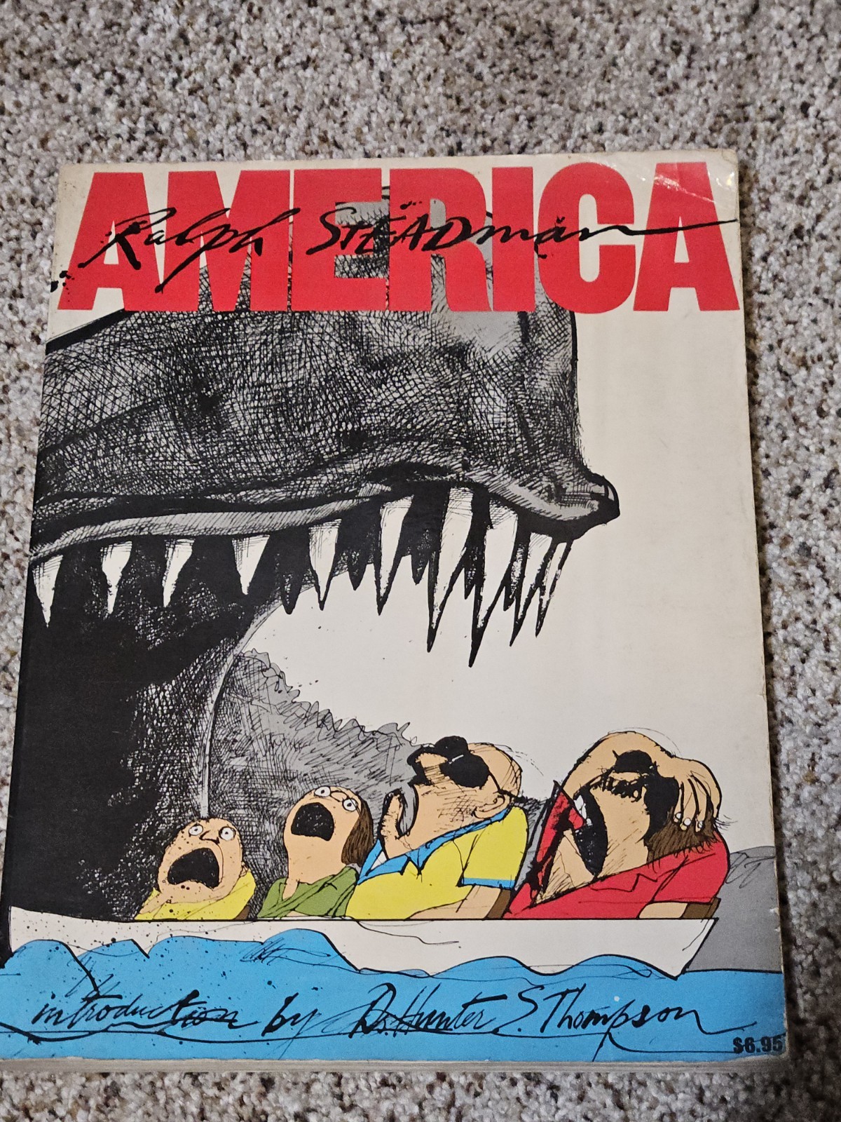 AMERICA By Ralph Steadman Hunter S Thompson Rolling Stone 1974 Vintage FREE SHIP