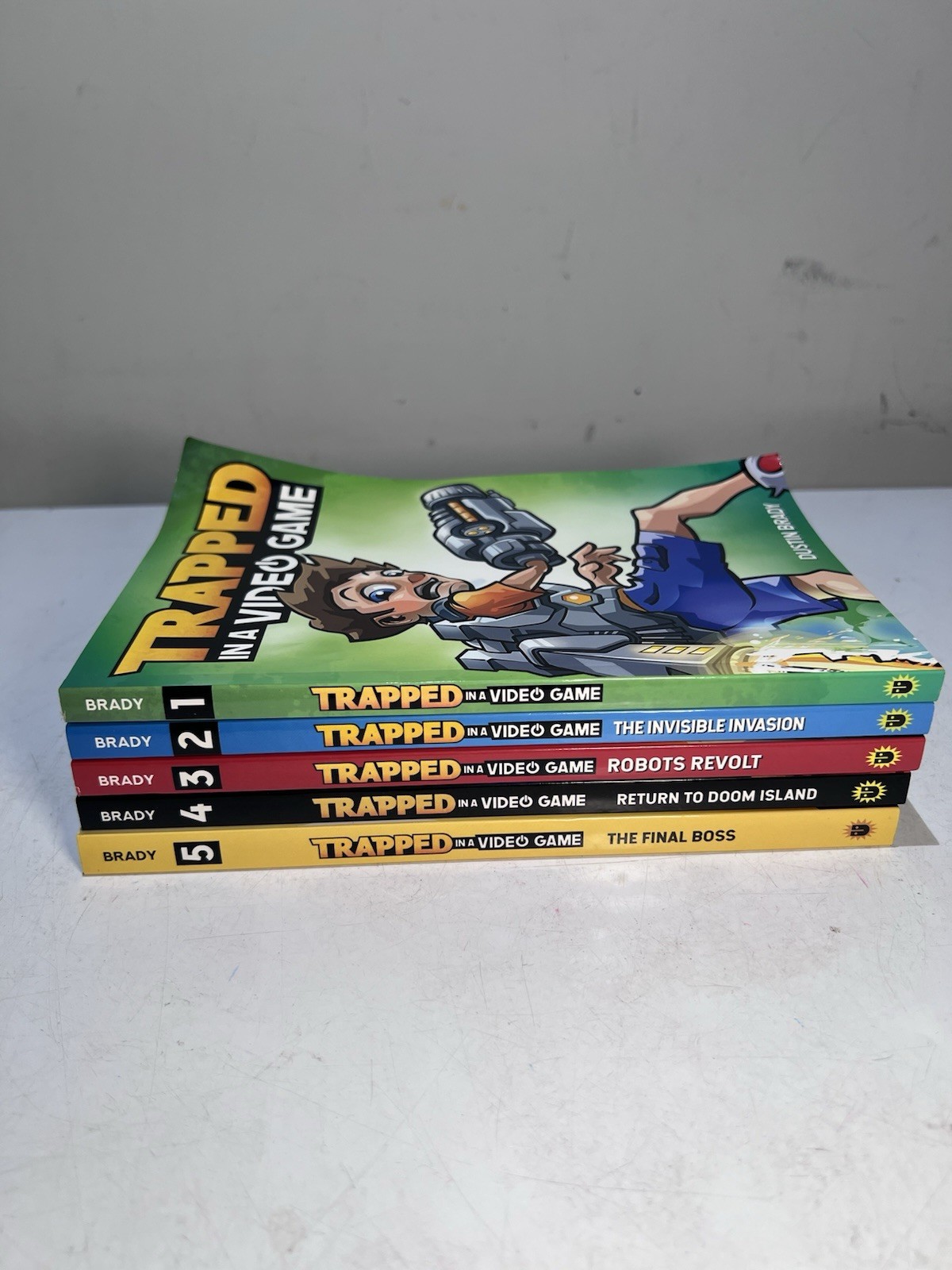 Trapped In A Video Game Book Set #1-5 By Dustin Brady YA Chapter Books 2018