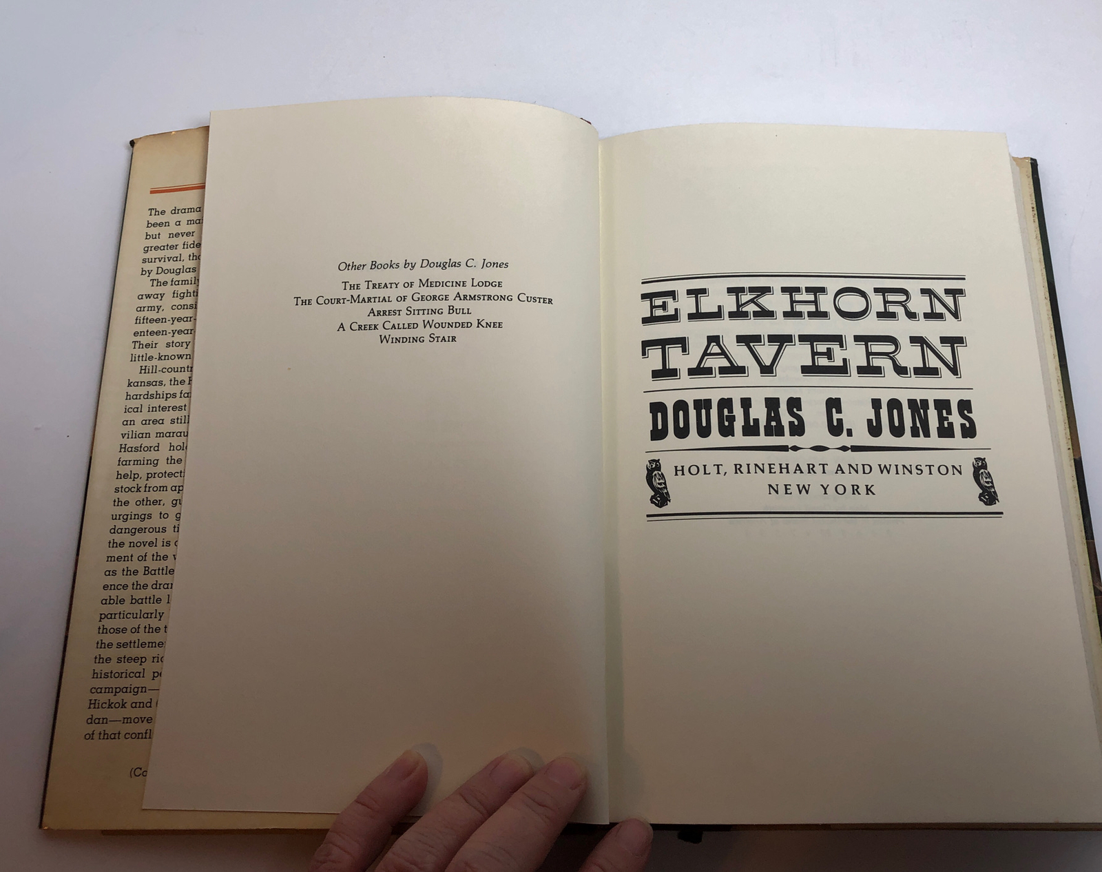 Elkhorn Tavern by Jones, Douglas C. Hardcover 1980 First Edition 310 pages w DJ