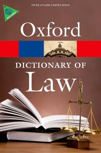 A Dictionary of Law (Oxford Paperback Reference) By Elizabeth Ma