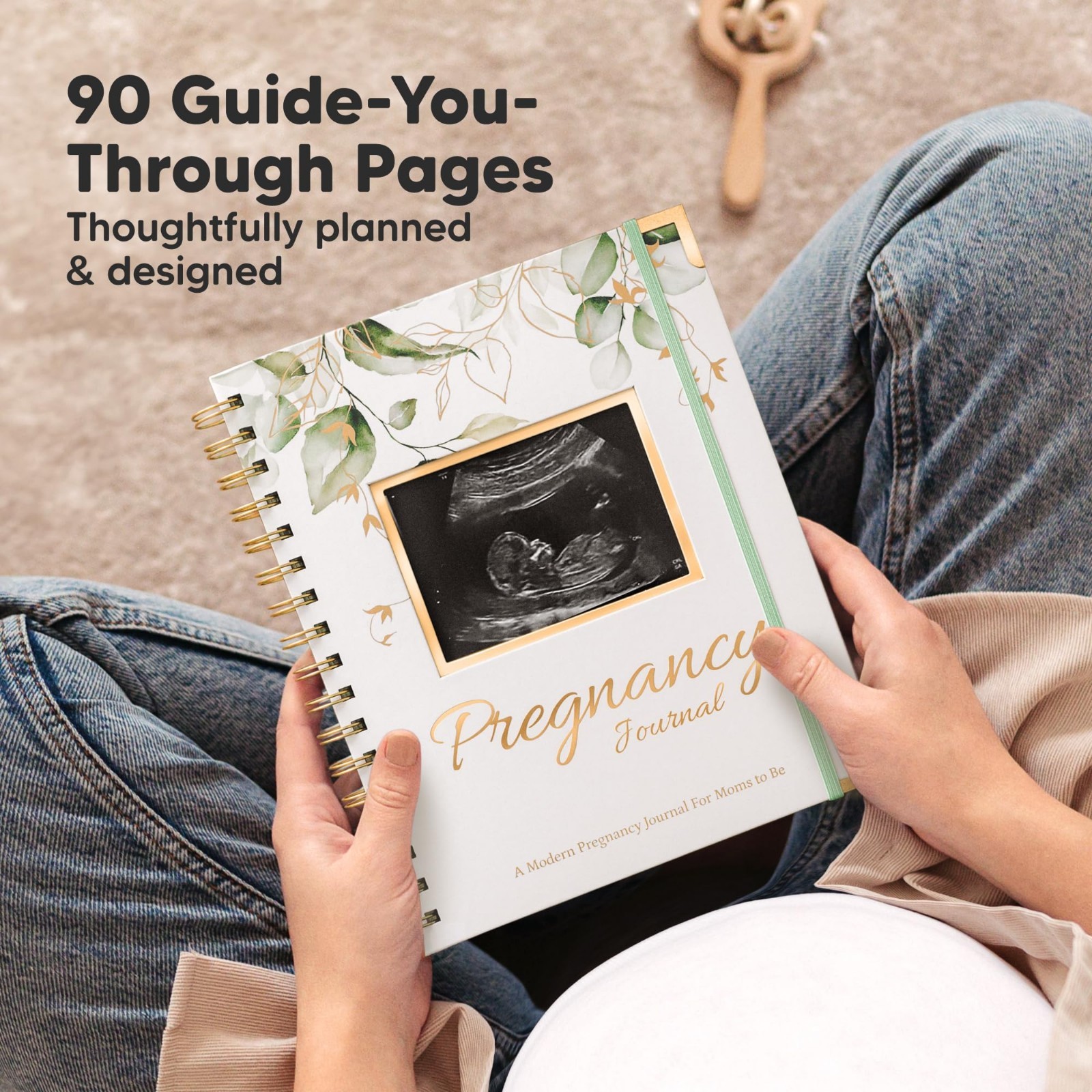 Pregnancy Journal for First Time Moms – 90 Pages Hardcover Memory Book, Cute Kee
