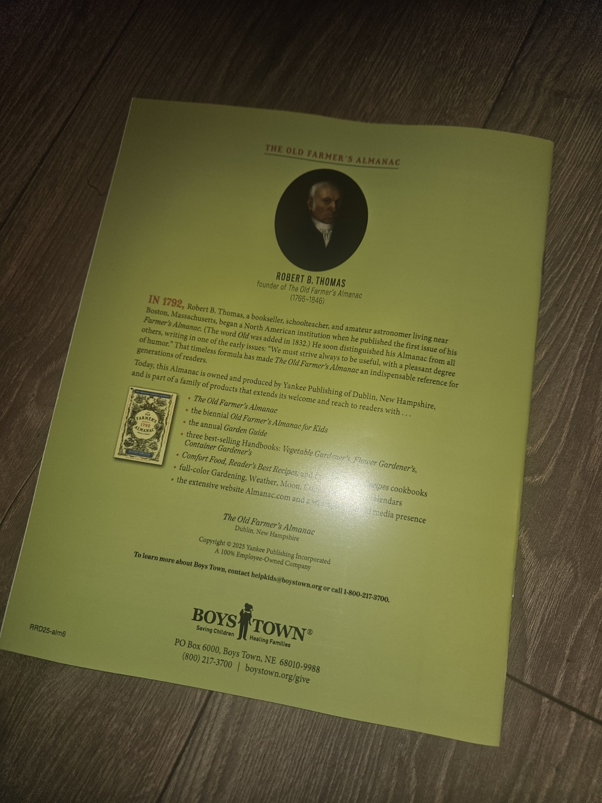 The Old Farmer’s Almanac 2025 Fall Winter Tidbits of Delightful Info Boys Town