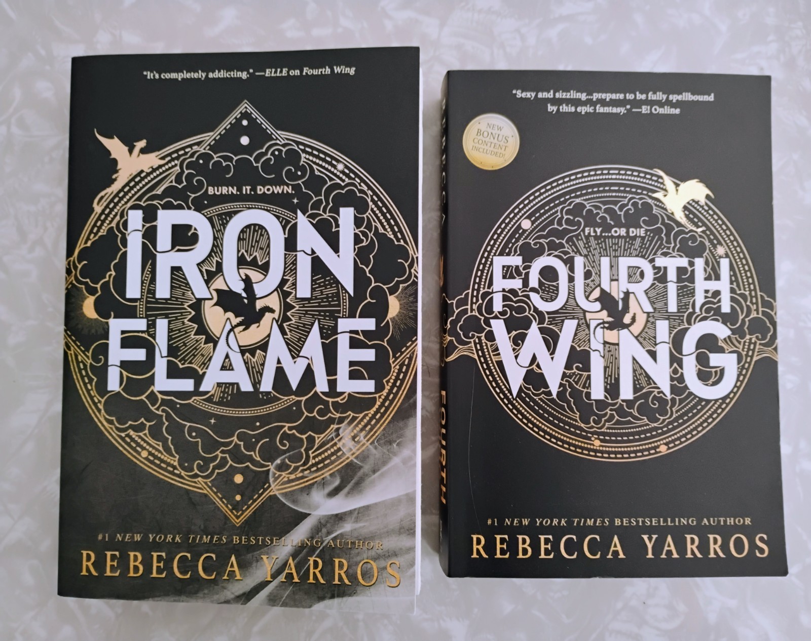 Empyrean Series Fourth Wing and Iron Flame Used paperback Rebecca Yarros