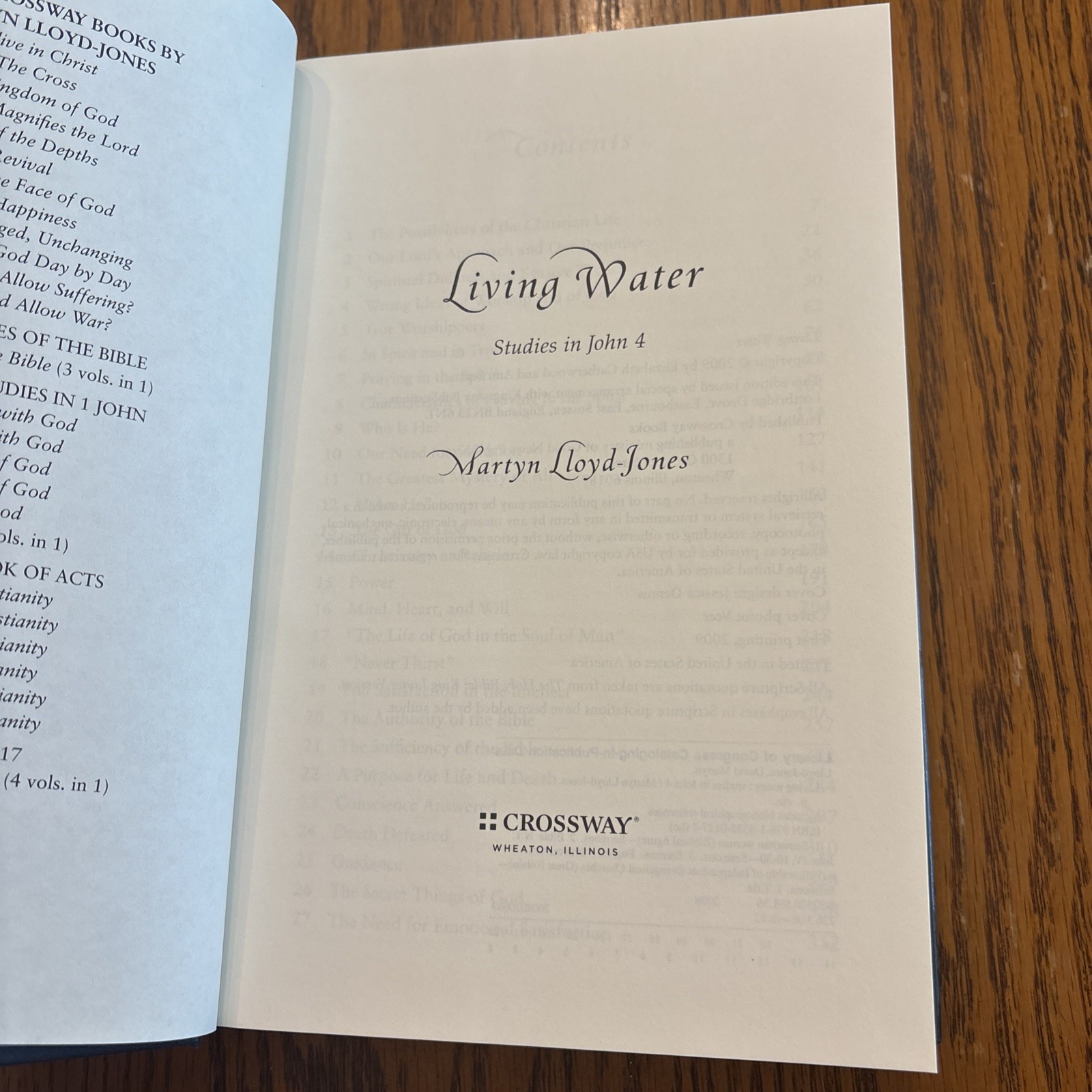 Living Water, Studies In John 4 By Martyn Lloyd-Jones HBDJ