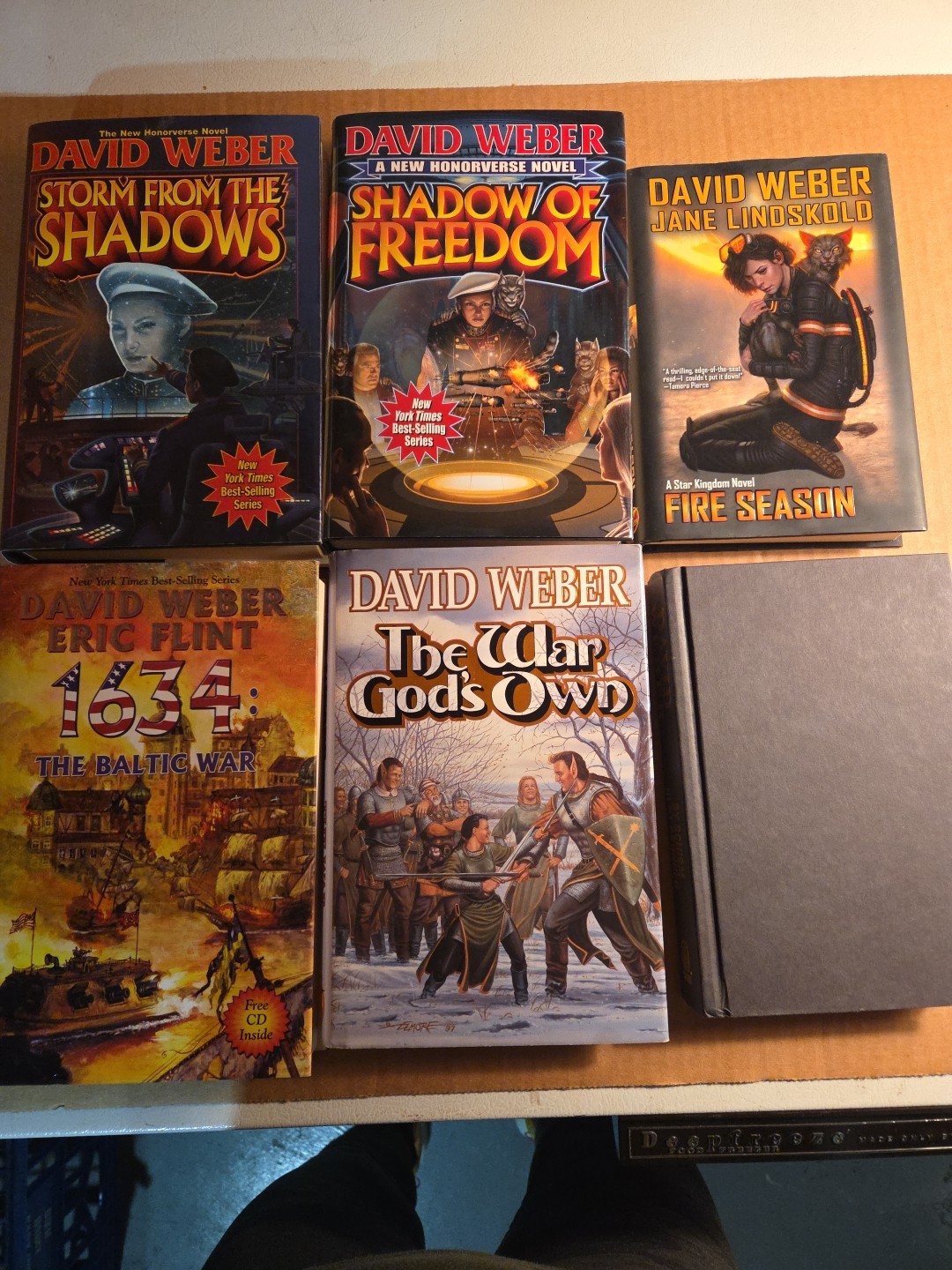 Lot of 6 David Weber Hardcovers – Fire Season, Shadow of Freedom + 4