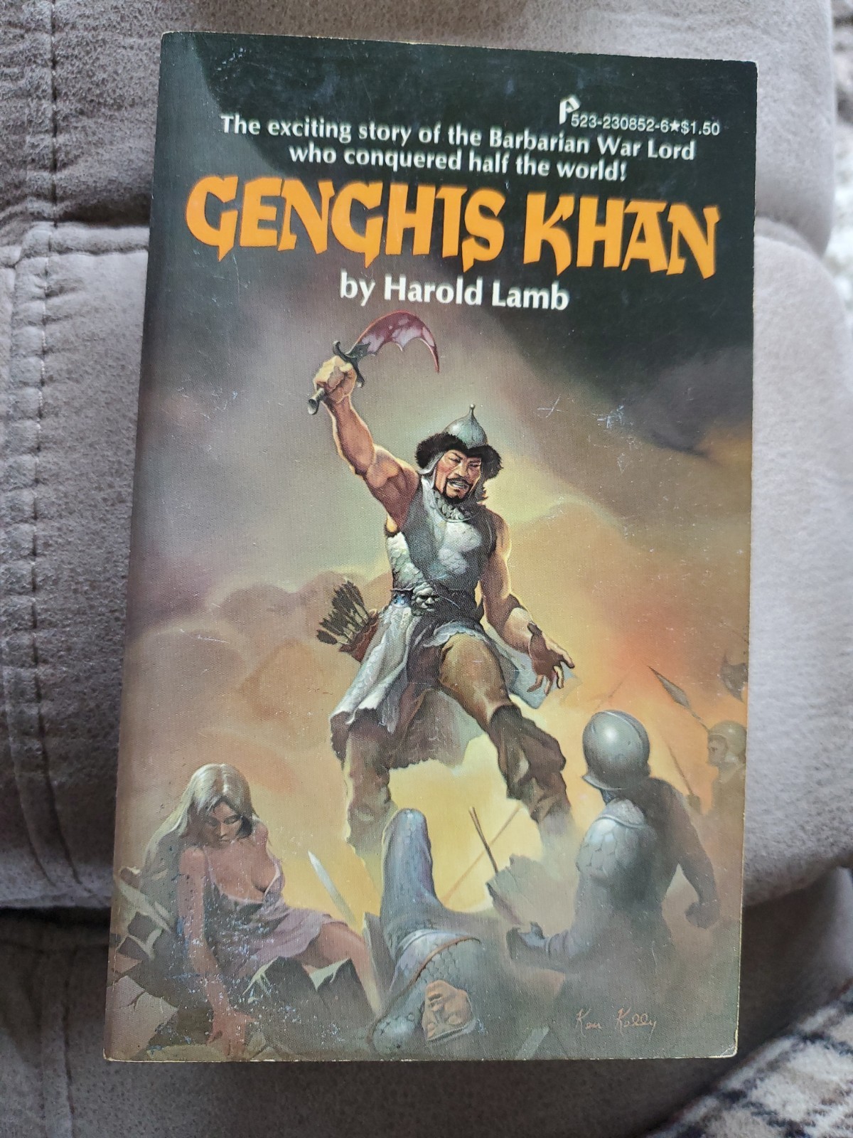 GENGHIS KHAN – HAROLD LAMB PB 1ST PRINT 1976 – KEN KELLY COVER