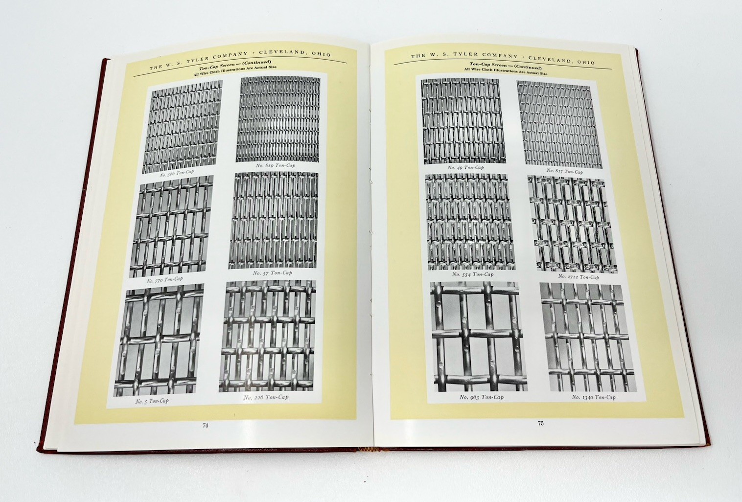 Vintage Woven Wire Screens W. S. Tyler Co Screening Equipment Catalog 1954