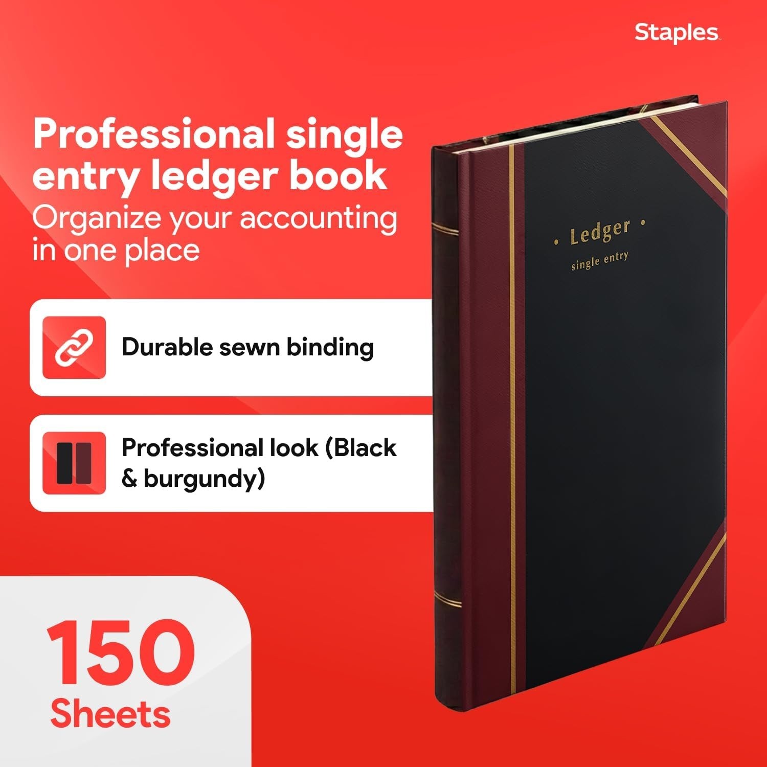 Hardbound Accounting Book: 150 Pages for Structured Financial Logs