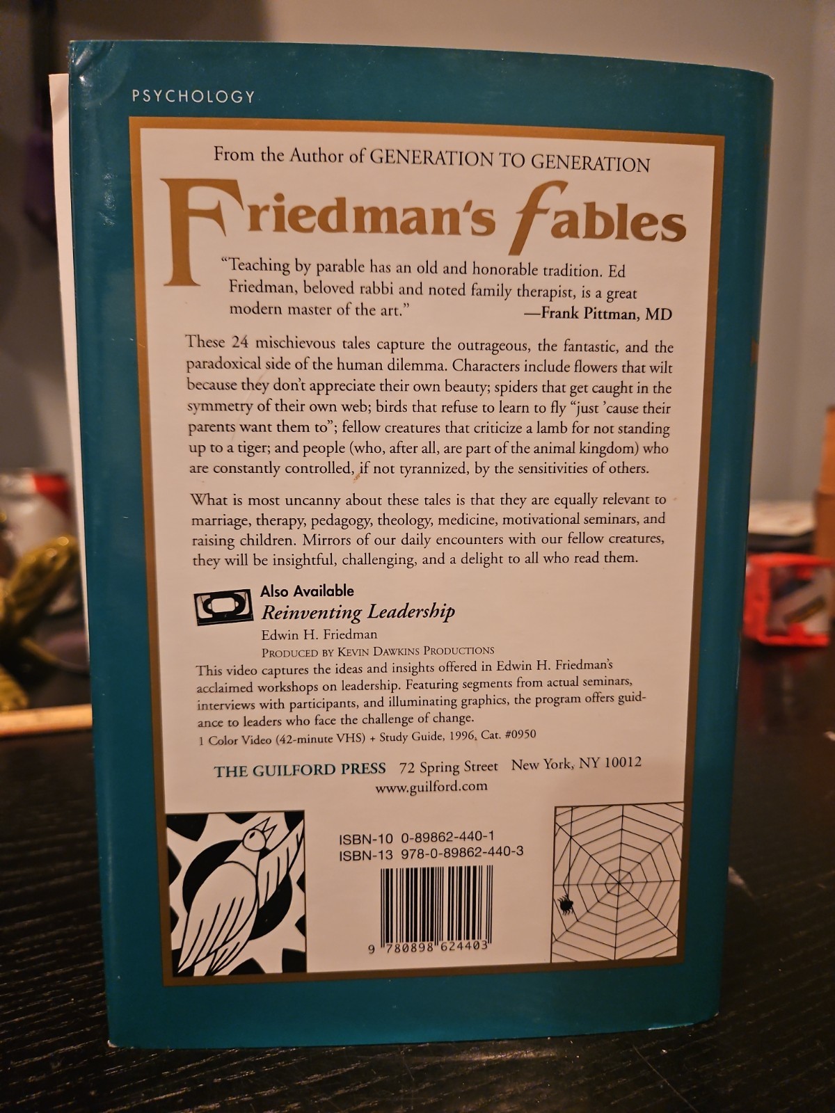 The Guilford Press Friedman’s Fables by Edwin H. Friedman Hc/Dj 1990 W/ Insert