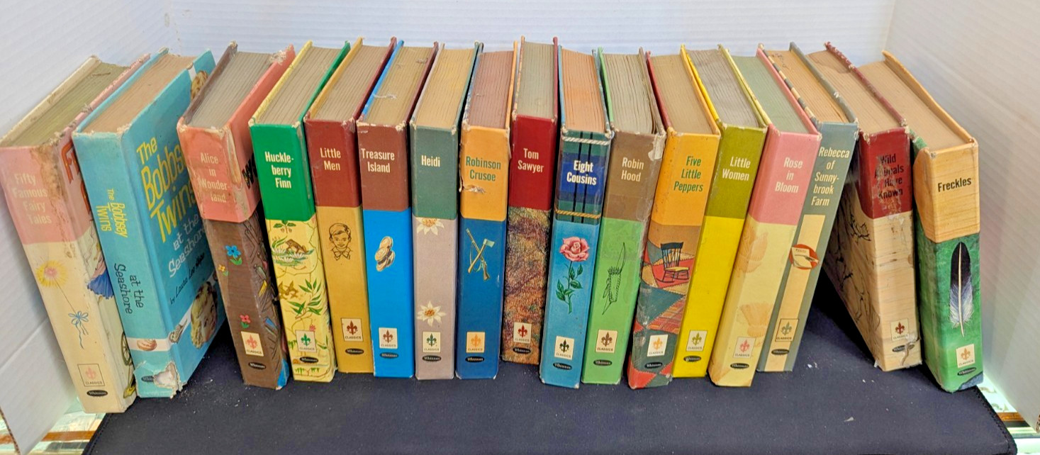 Vintage Children’s Book Lot 17 Whitman Classics Hardcover Books 1954-1961