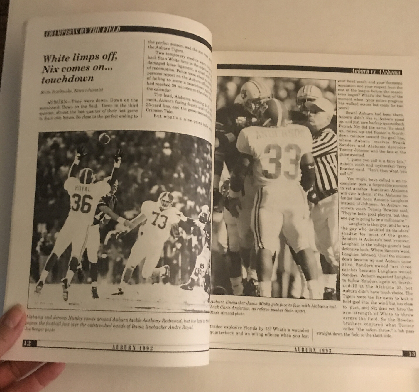 Champions on the Field: Undefeated Season Lauches Bowden Era 127 Pages 1993. B30