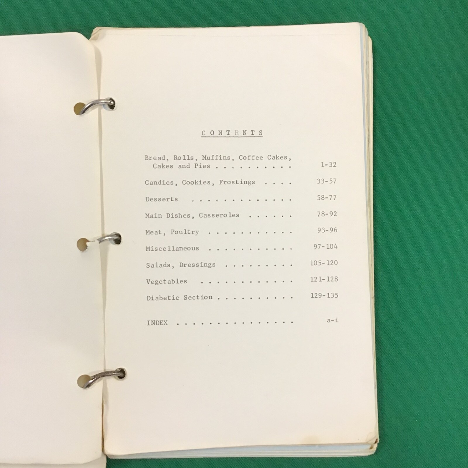 Monmouth Illinois 1st Lutheran Church spiral Vtg 1974 Cookbook SEE INDEX PHOTOS