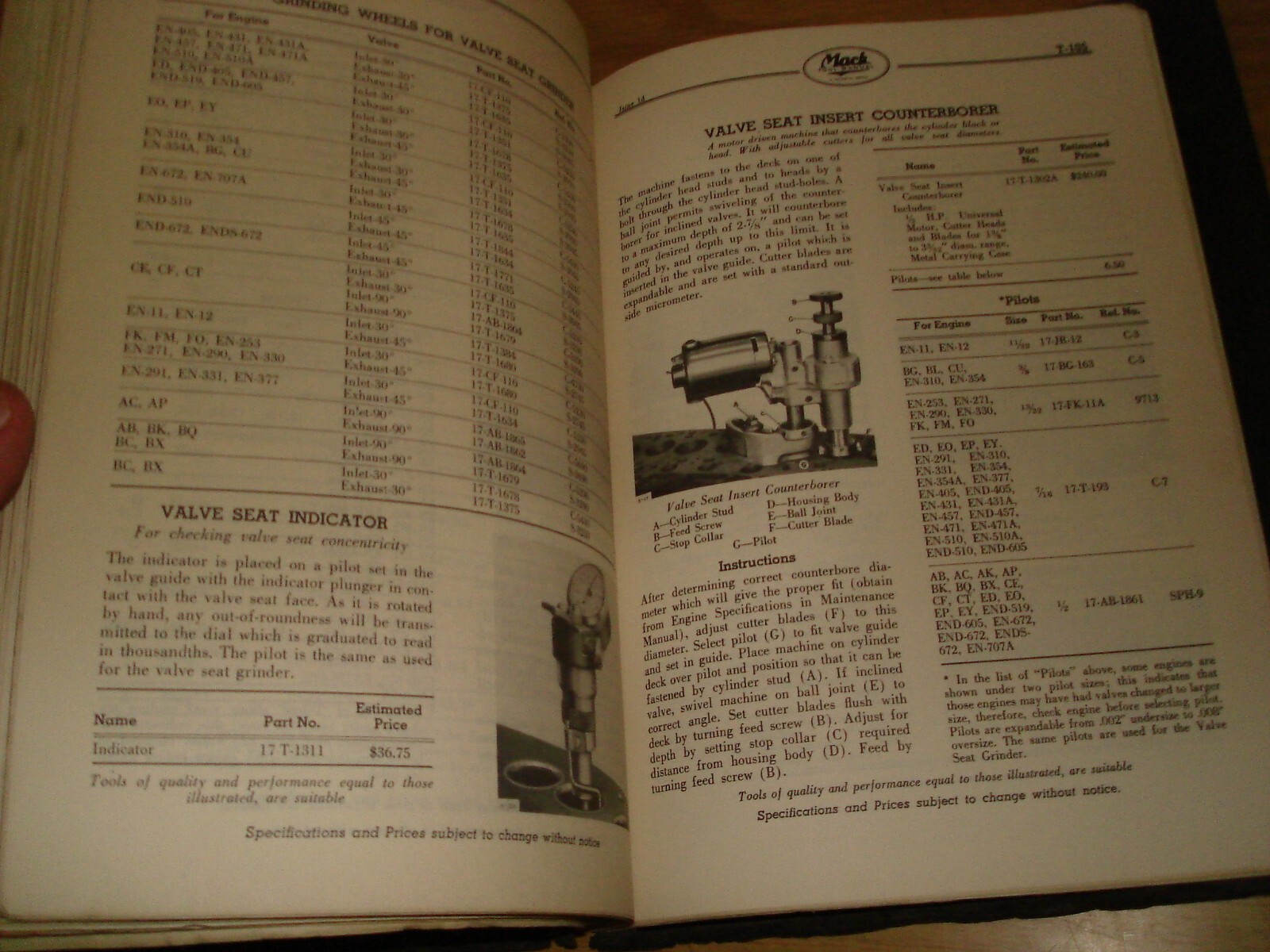 1951 Mack Trucks lot 2 books Parts List 2006/Model A50X/Maintenance Manual EQ2D