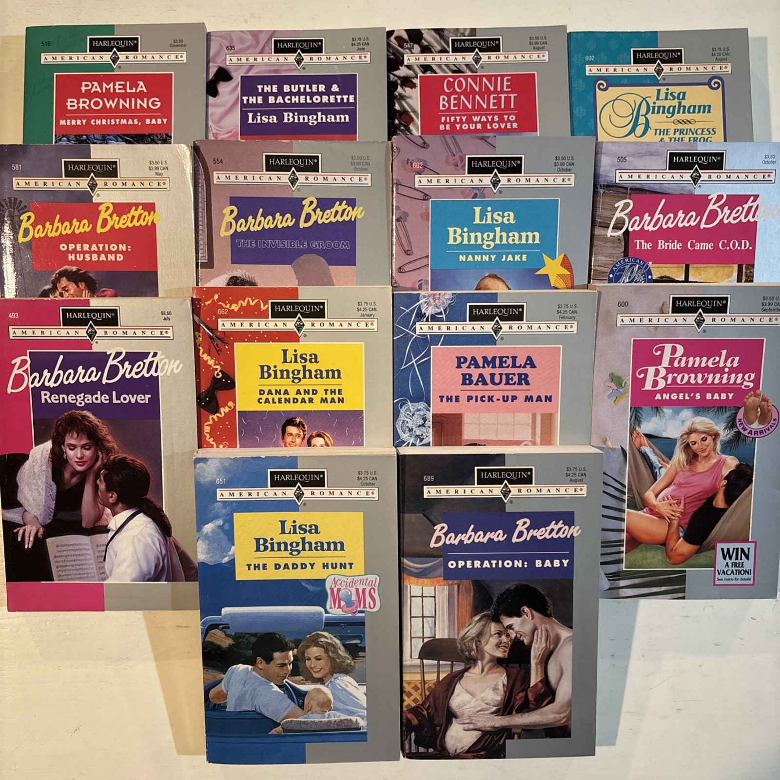 Harlequin American Romance Book Lot (14) Vintage (F34)