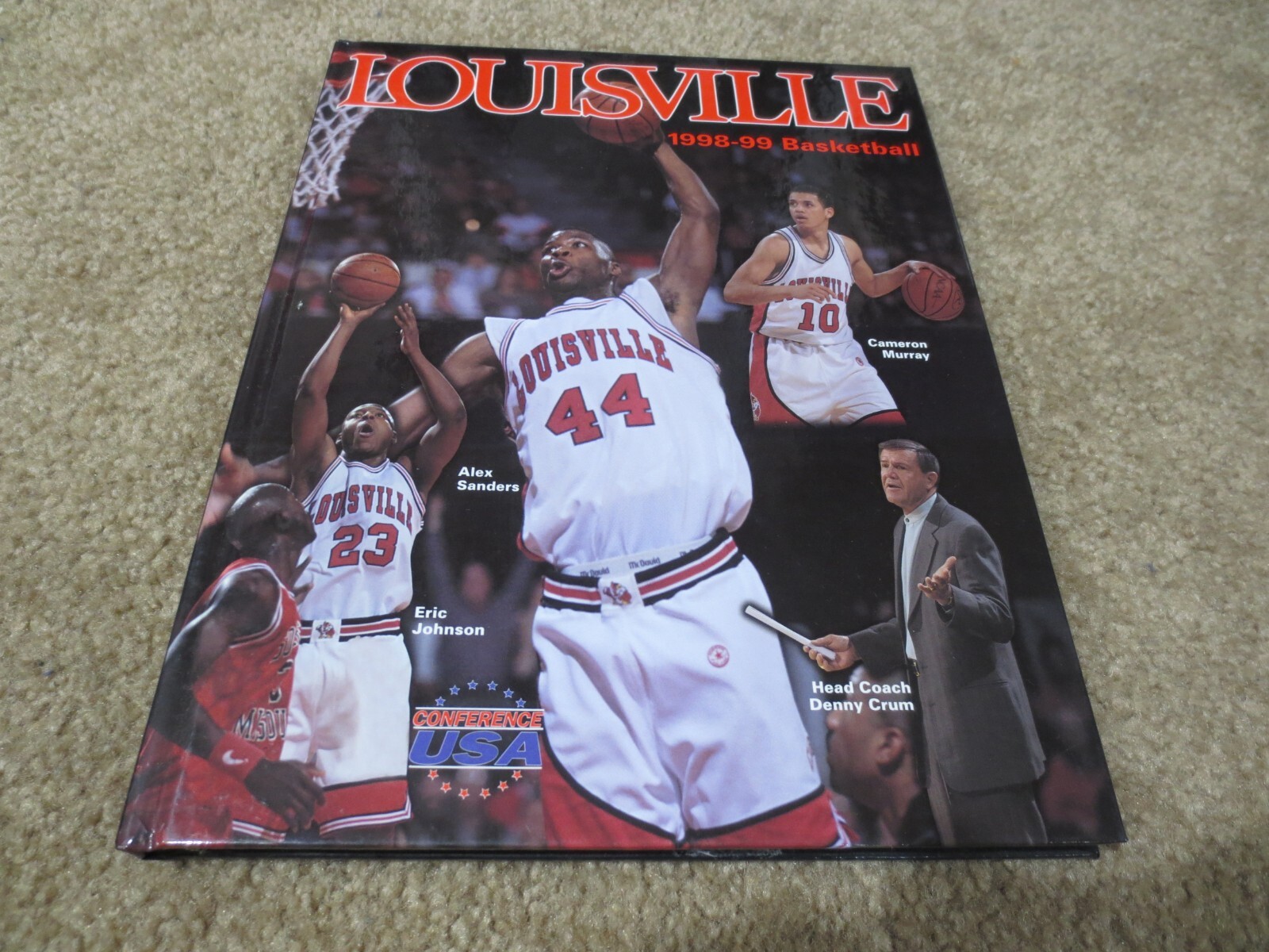Louisville Cardinals 1998-1999 Basketball Hard Cover Program 164 pages