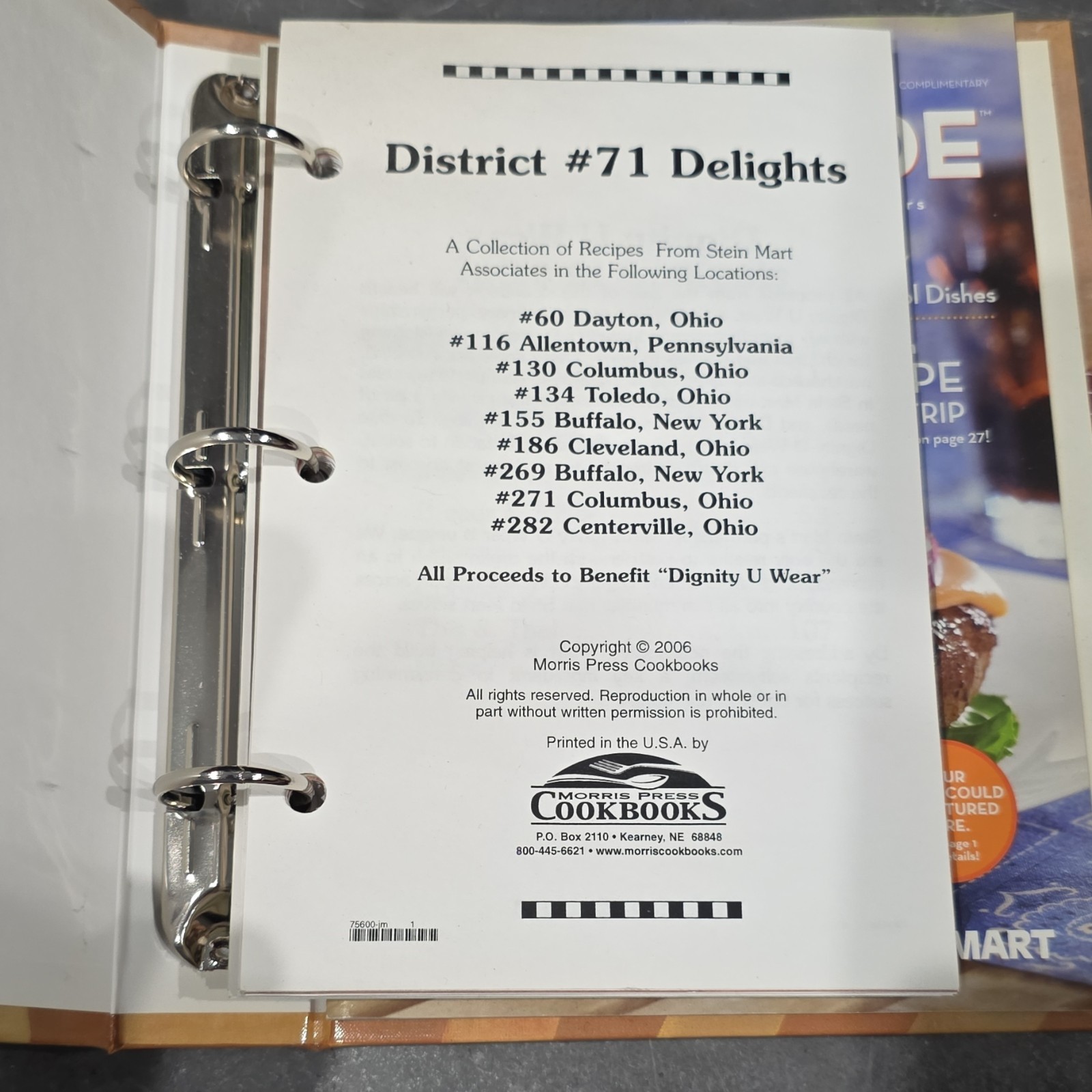 Morris Press Cookbooks District #71 Delights 2006 Ring/Wire Bound Cookbook