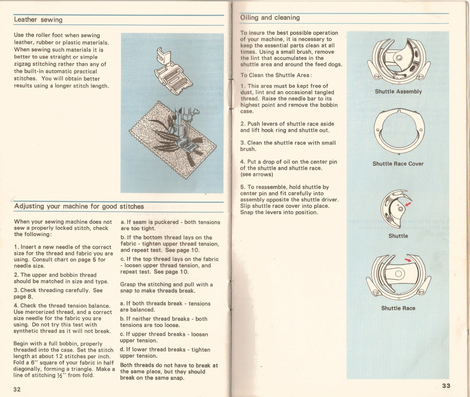FRISTER ROSSMANN Freearm Sewing Machine Instruction Manual – WIRE BIND – COVERED