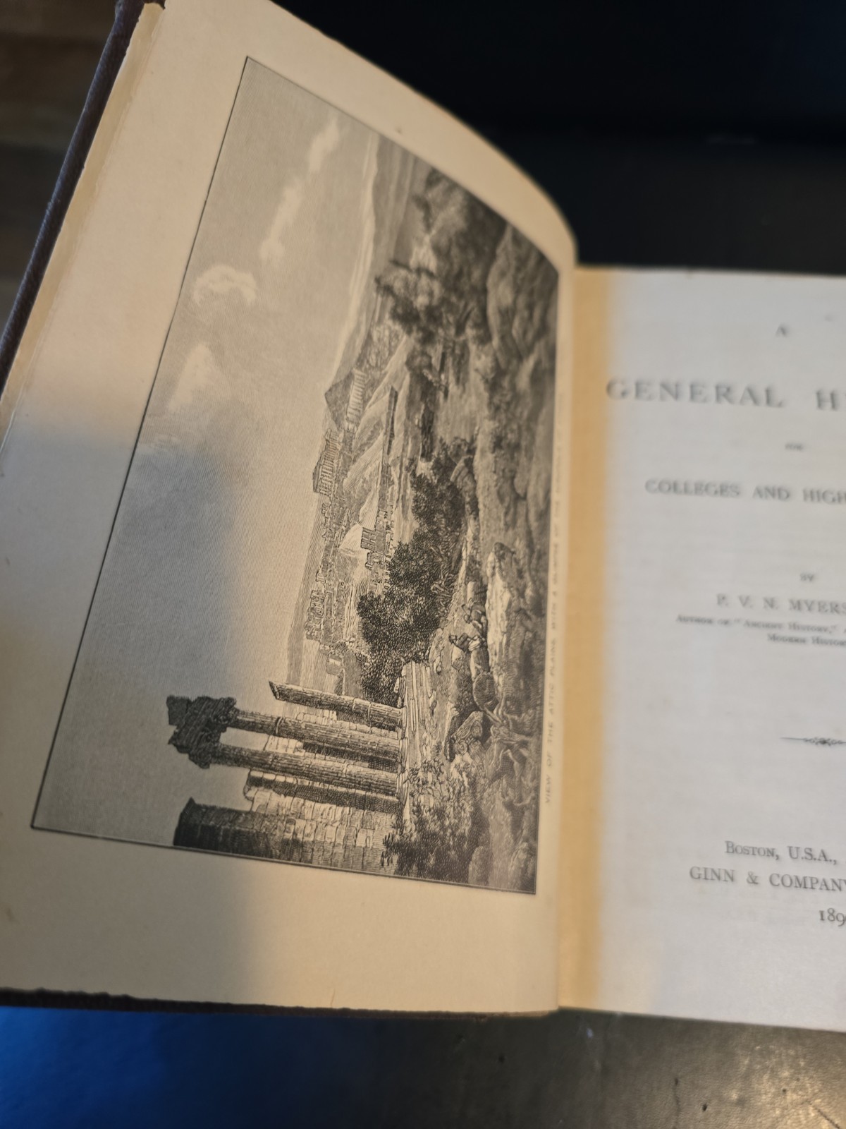 1890 Edition Book General History For Colleges and High Schools ANTIQUE